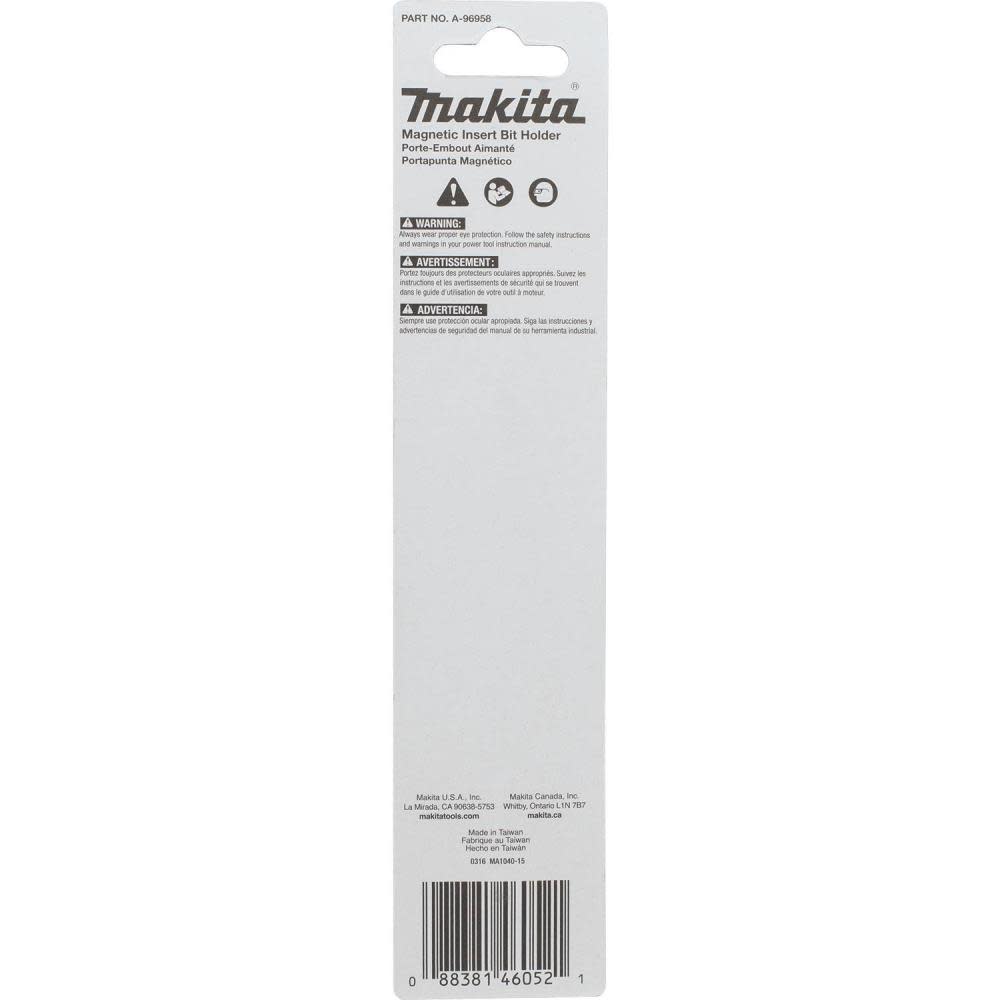 Makita Impact X 6 Magnetic Insert Bit Holder - Ascmtools