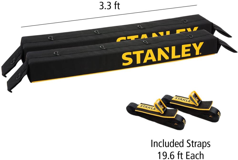 Stanley Universal Car Roof Rack Pad and Luggage Carrier System - Ascmtools