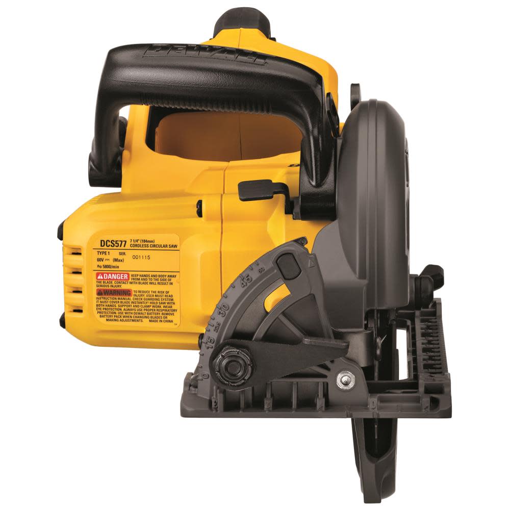 DEWALT FLEXVOLT 60V MAX* 7-1/4 Worm Drive Style Saw (Bare) - Ascmtools