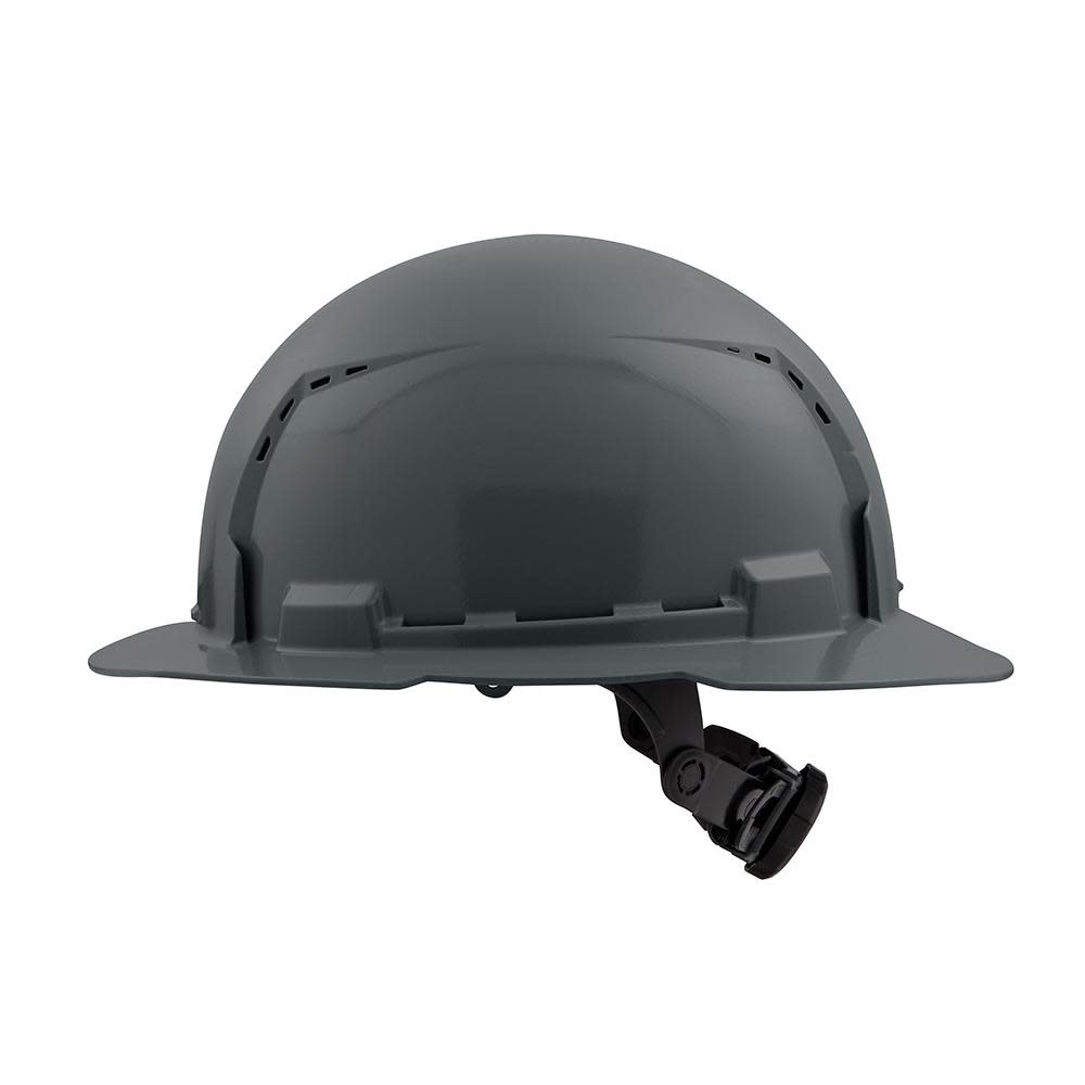 Milwaukee Gray Full Brim Vented Hard Hat with 6pt Ratcheting Suspension Type 1 Class C - Ascmtools