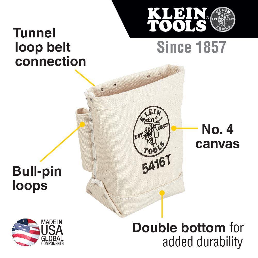 Klein Tools Bull Pin/Bolt Bag with Tunnel Loop - Ascmtools