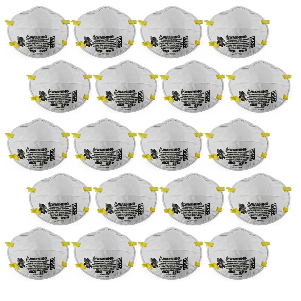 3M 8210 N95 Safety Mask Disposable 20 Pack - Ascmtools