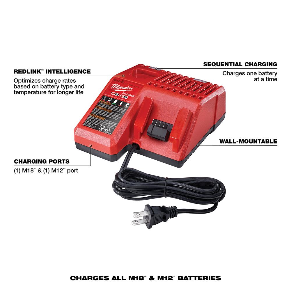Milwaukee M18 REDLITHIUM 3.0 Ah Battery and Charger Starter Kit - Ascmtools