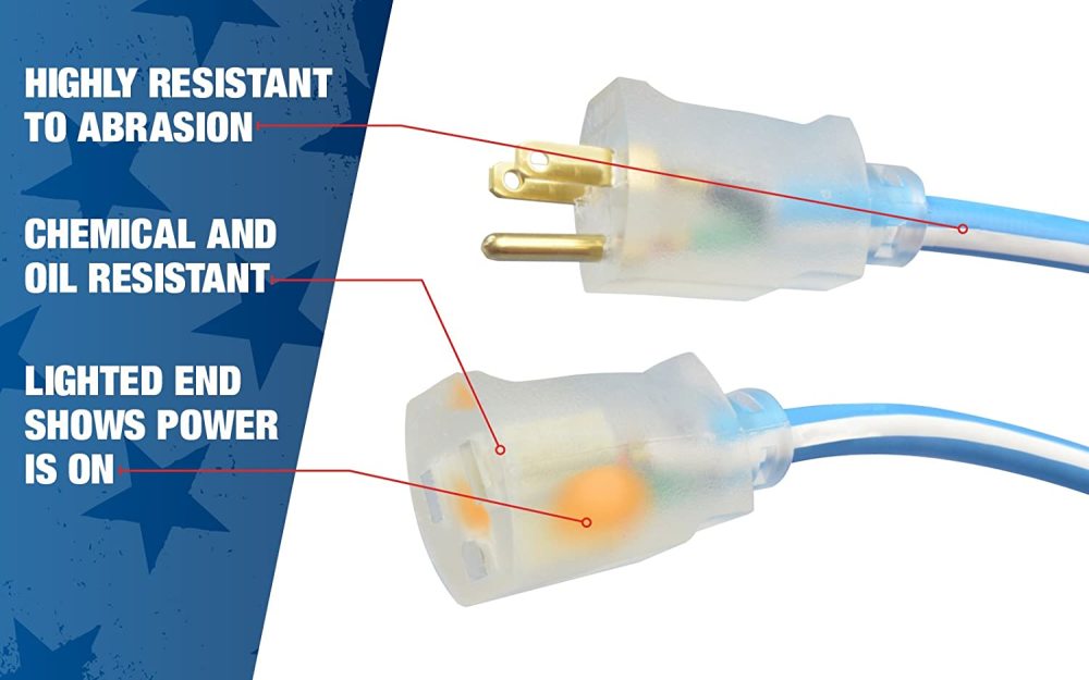 Southwire Cold Weather Extension Cord Lighted End 12/3 25′ - Ascmtools
