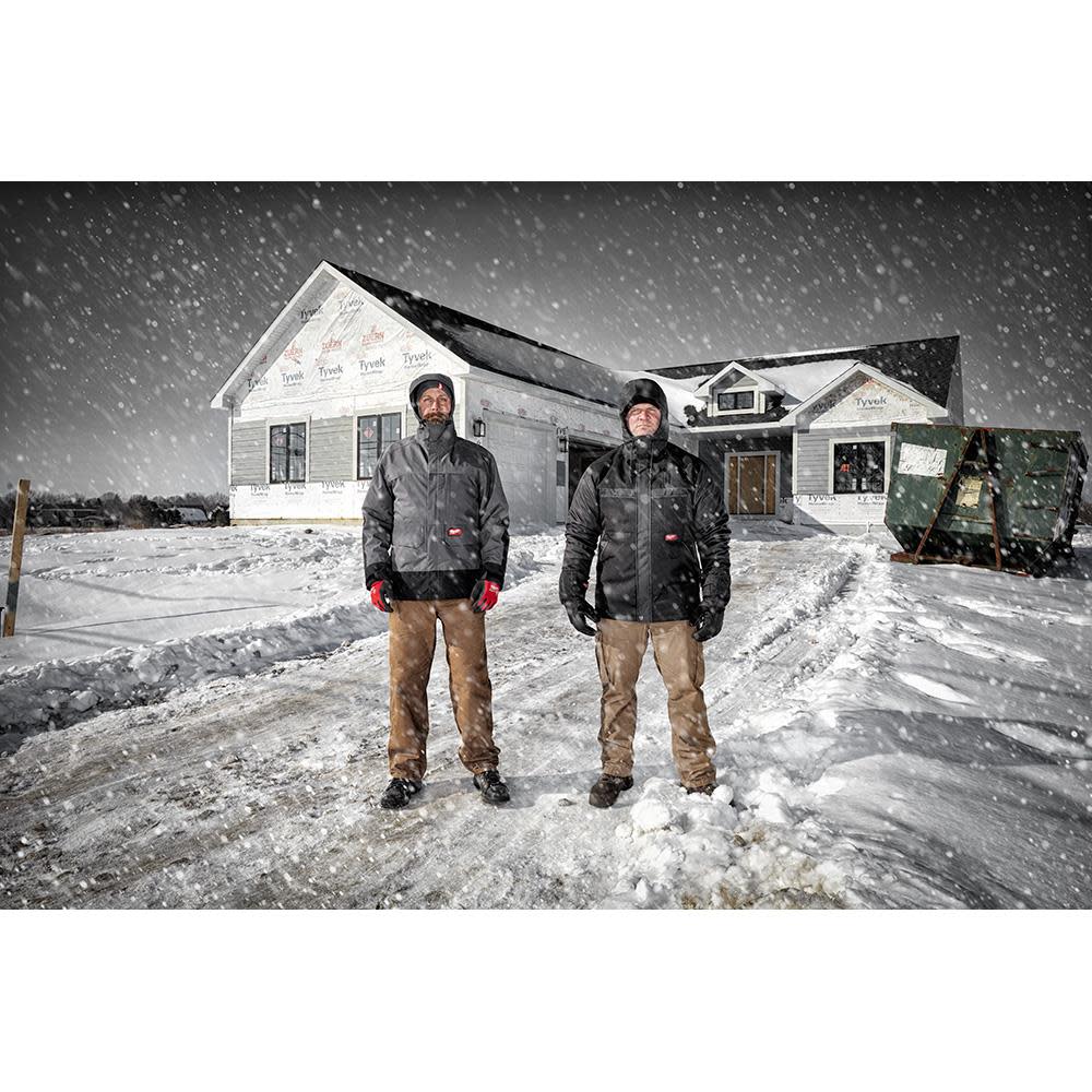 Milwaukee M12 Heated AXIS Layering System with HYDROBREAK Rainshell Kit Large Gray - Ascmtools