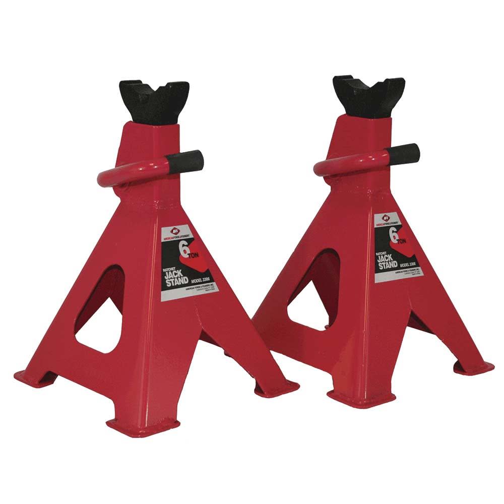 American Forge Ratchet Type Jack Stands 6 Ton 12000lb Capacity - Ascmtools