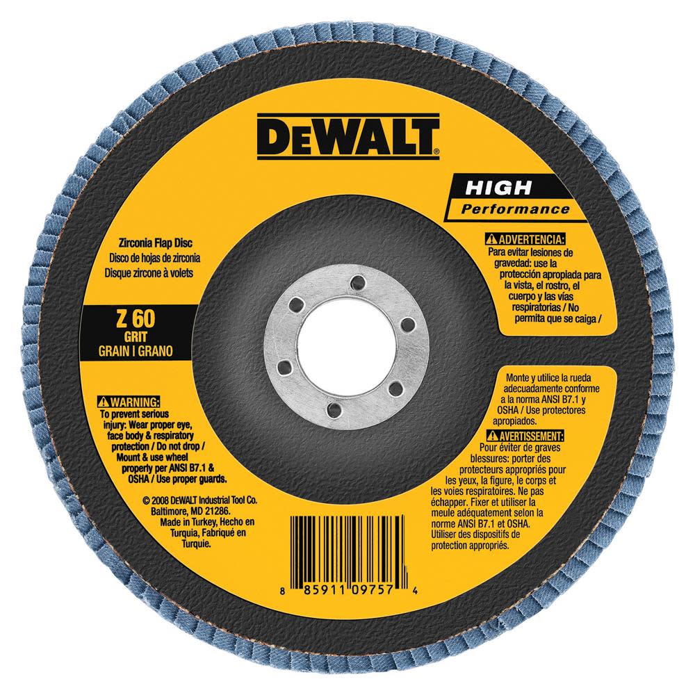 DEWALT 4-1/2 In. x 5/8 In. to 11 120 g Type 29 HP Flap Disc - Ascmtools