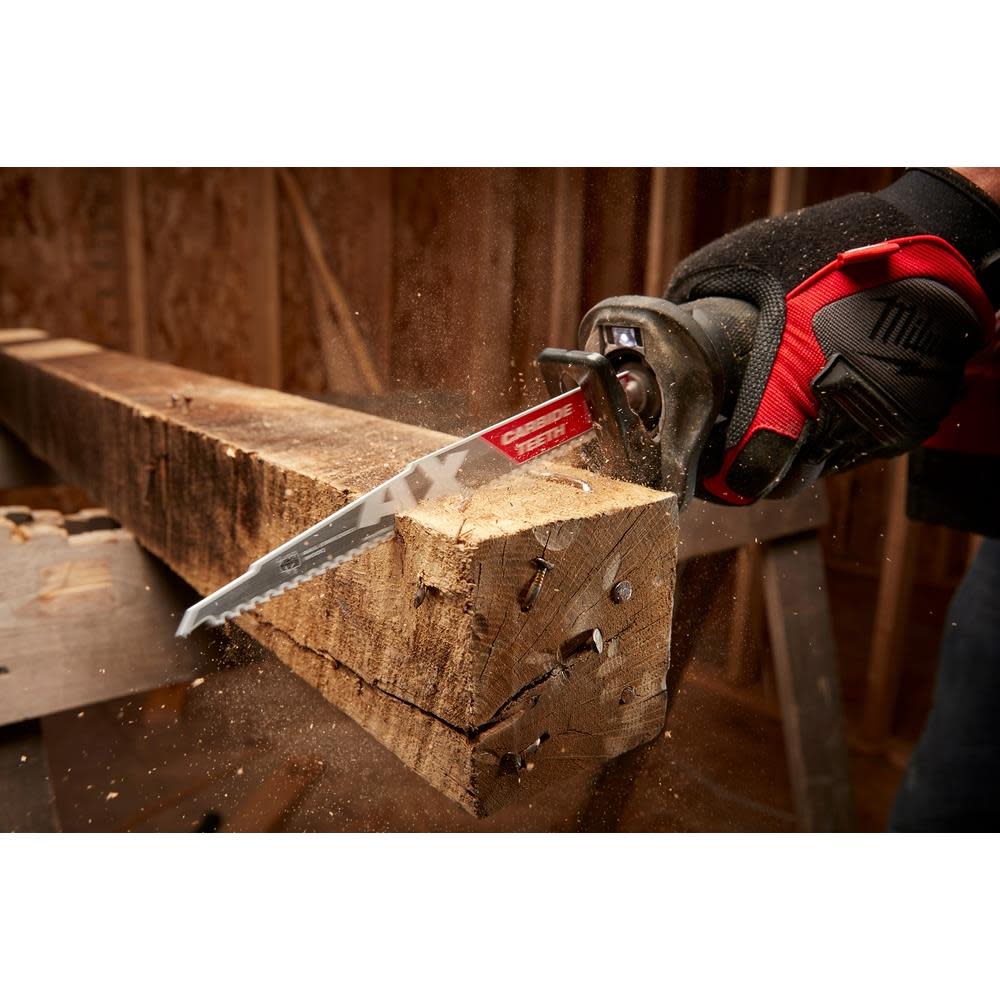 Milwaukee The Ax with Carbide Teeth SAWZALL Blade 6 in. 5T 5PK - Ascmtools