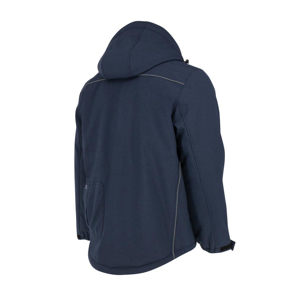 DEWALT Mens Heated Kit Soft Shell Jacket with Sherpa Lining ted Navy Size Large - Ascmtools