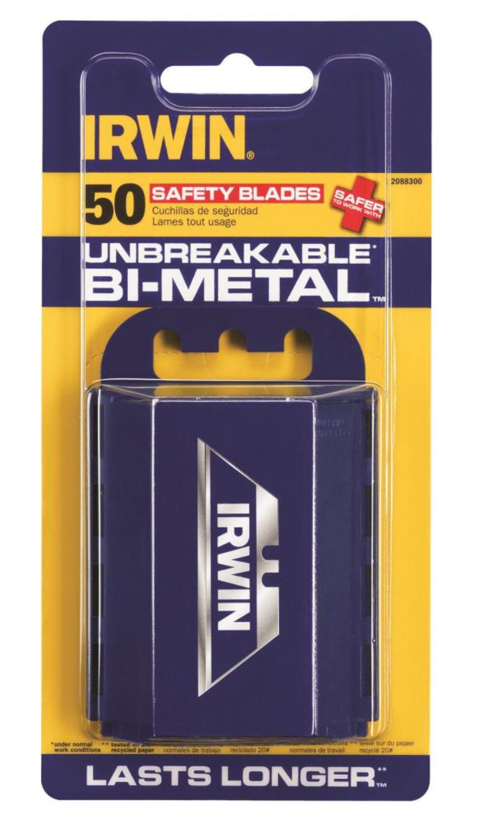 Irwin Bi-Metal Safety Utility Knife Blades 50 Pk. - Ascmtools