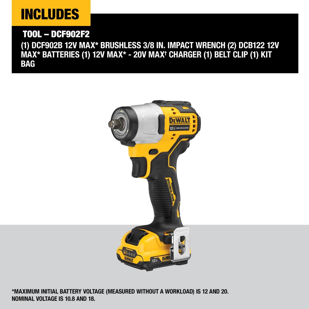 DEWALT XTREME 12V MAX Impact Wrench 3/8″ Kit - Ascmtools