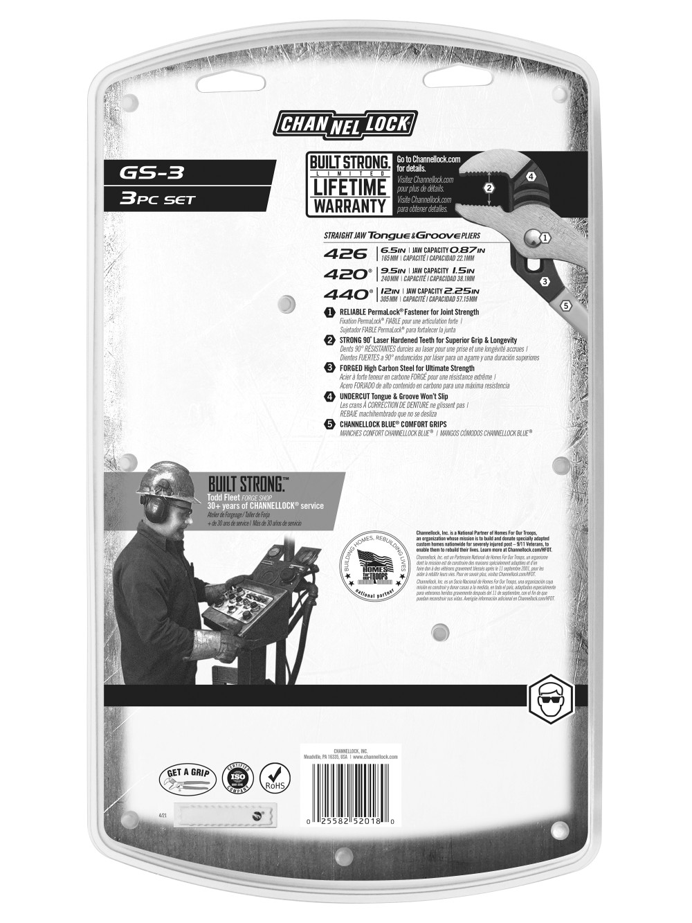 Channellock Tongue & Groove Plier Set 3pc - Ascmtools