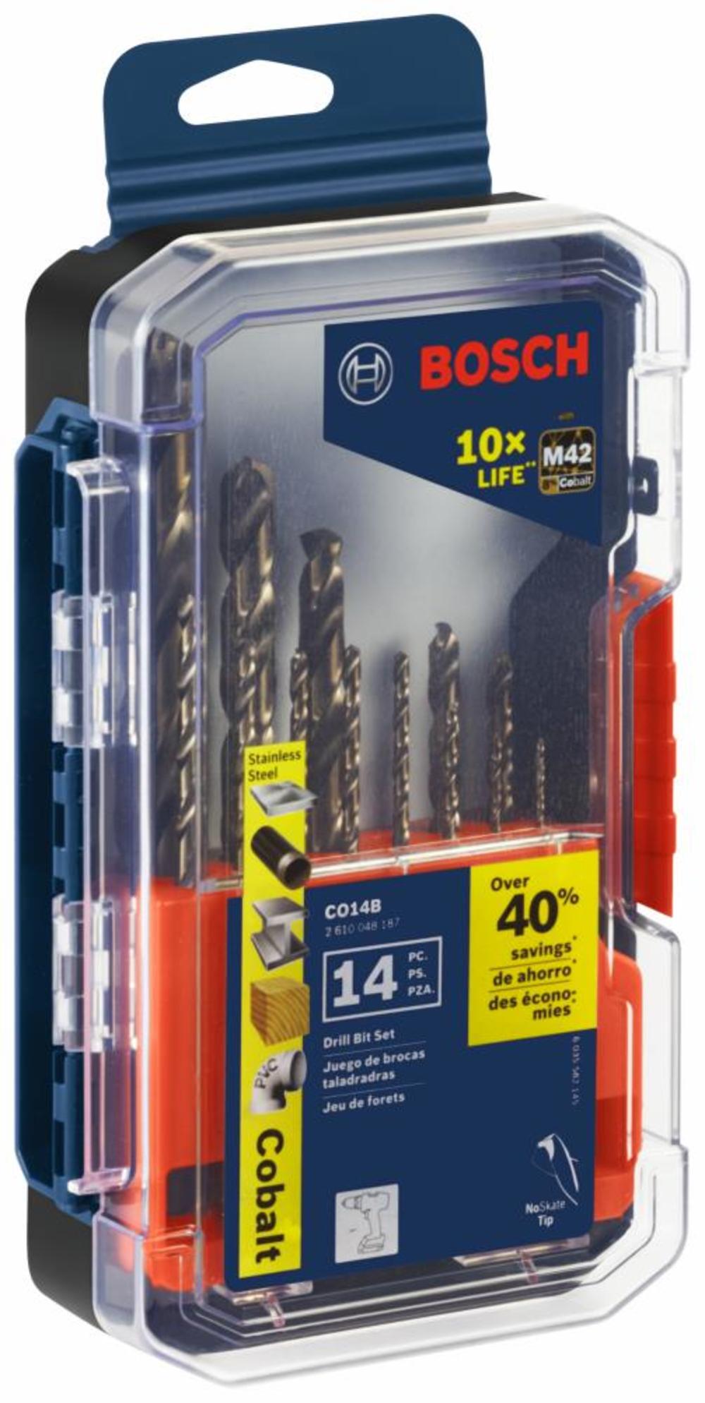 Bosch 14 pc. Cobalt M42 Drill Bit Set - Ascmtools