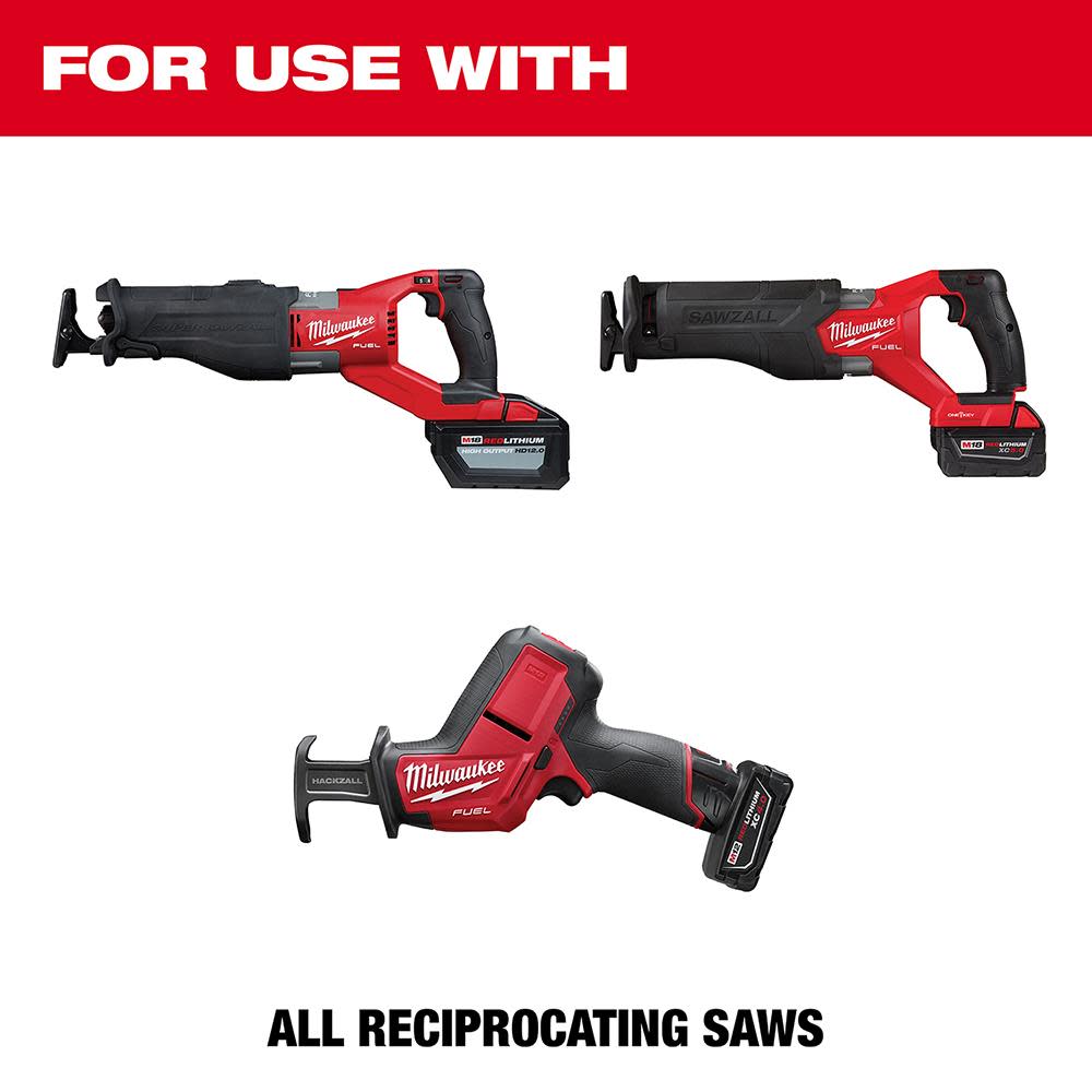 Milwaukee 12″ 3 TPI The AX with Carbide Teeth for Pruning & Clean Wood SAWZALL Blade 1PK - Ascmtools