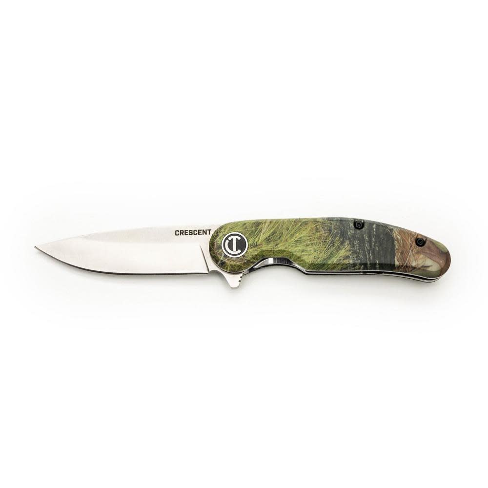 Crescent Wiss Folding Pocket Knife 3 1/4″ Drop Point EDC Camo - Ascmtools