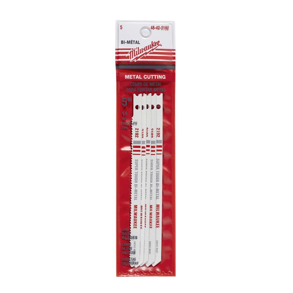 Milwaukee 5 in. 14 TPI Bi-Metal Jig Saw Blade 5PK - Ascmtools