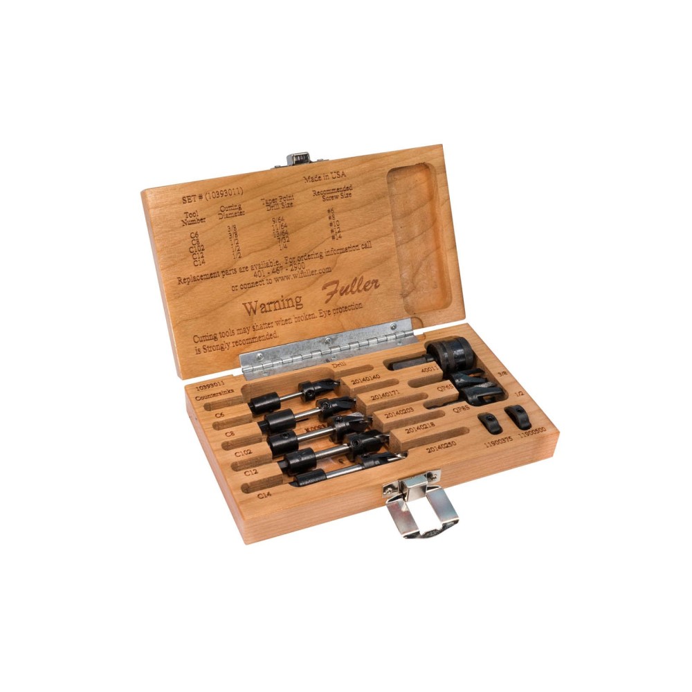 WL Fuller No 11 Combination Countersink & Quick Change Tapered Drill Bit Set - Ascmtools