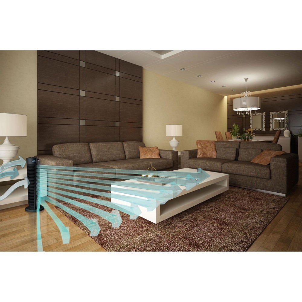 Vornado 143 Tower Circulator with Remote 120V 263 CFM 29″ Black - Ascmtools