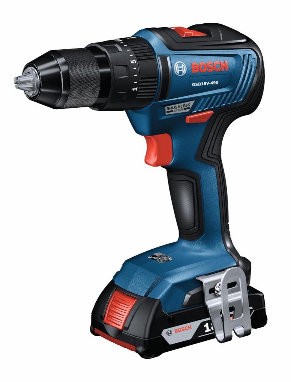 Bosch 18V 2 Tool Combo Kit with 1/2″ Hammer Drill Driver 1/4″ & 1/2″ Bit Socket Impact Driver with Two 2Ah SlimPack Batteries - Ascmtools