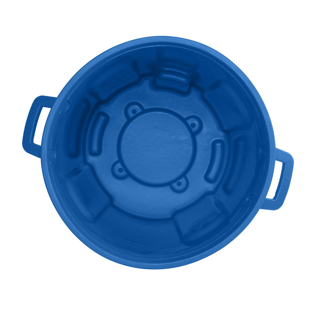 Toter 55 Gallon Round Trash Can with Lift Handle Blue - Ascmtools