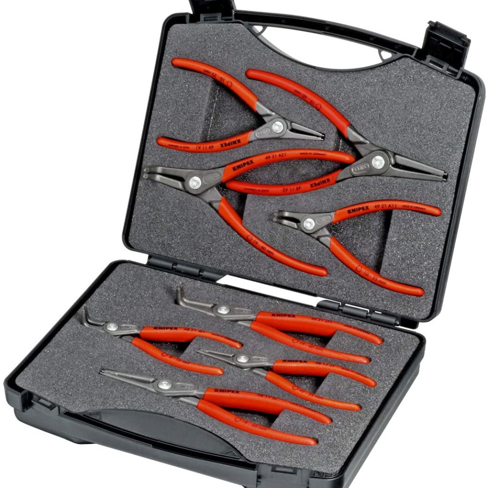 Knipex SRZ Precision Circlip Pliers Set in Plastic Case 8pc - Ascmtools