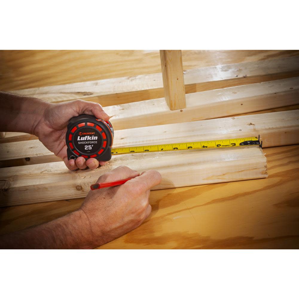 Crescent Lufkin Shockforce Tape Measure Dual Sided 1 3/16 x 25′ - Ascmtools