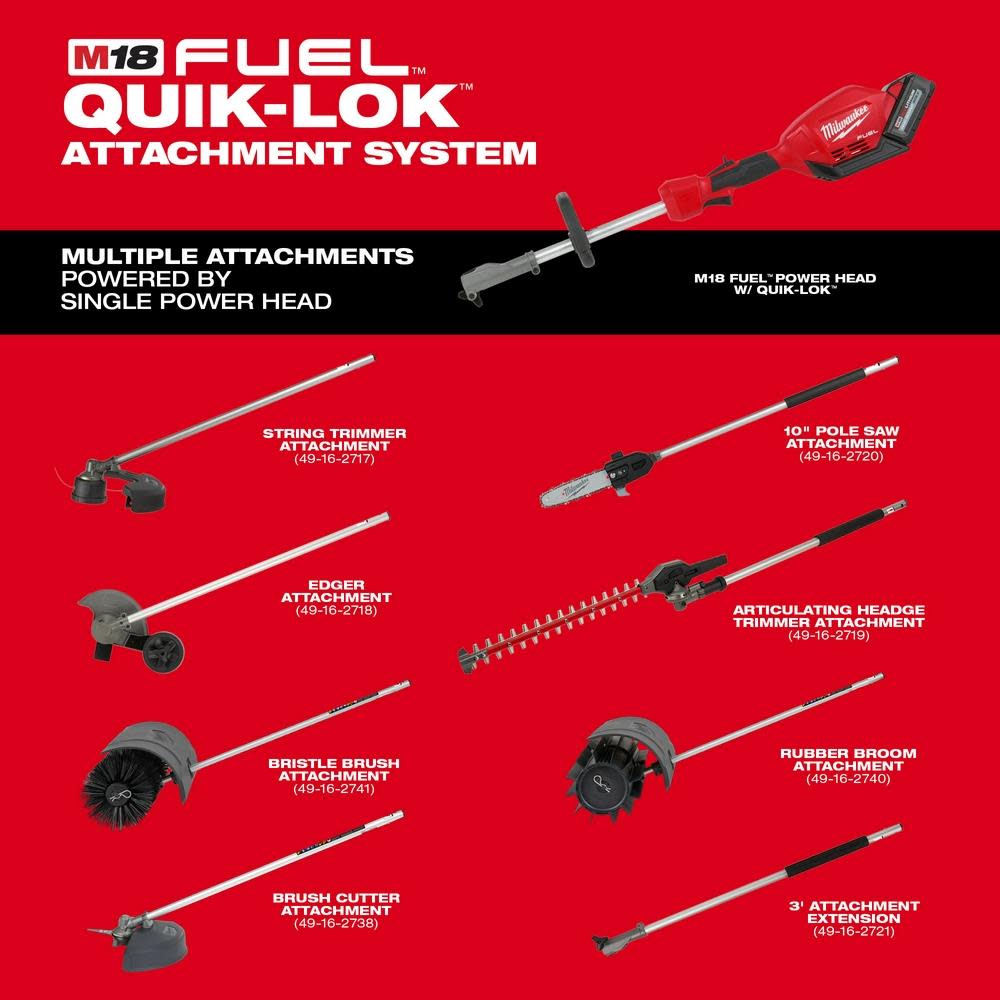 Milwaukee M18 FUEL 10″ Pole Saw with QUIK LOK Reconditioned Bare Tool - Ascmtools