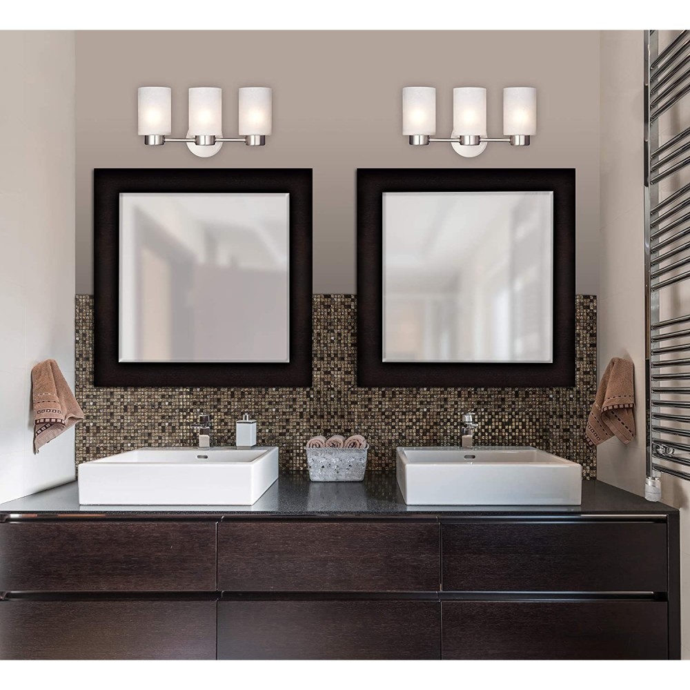 Westinghouse 60W Nickel Sylvestre Three Light Wall Light Fixture - Ascmtools