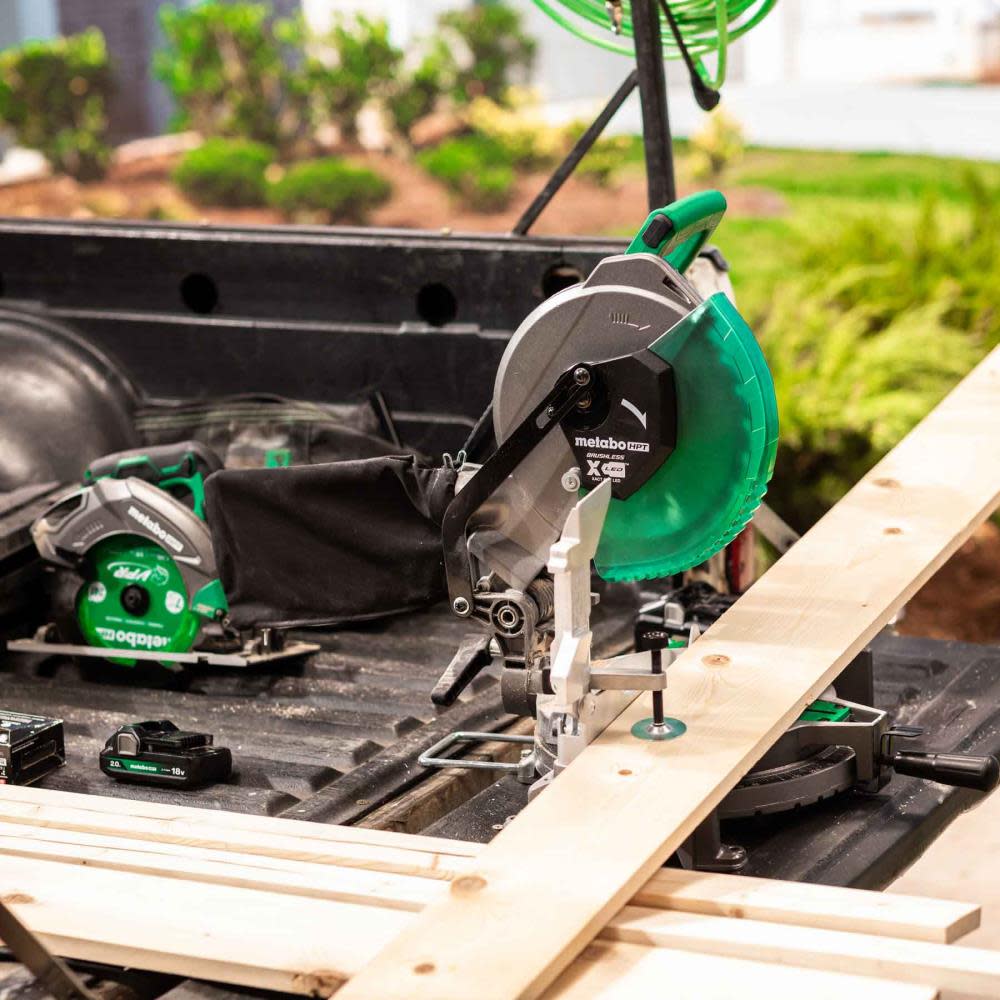 Metabo HPT 18V MultiVolt Cordless 10 Inch Single Bevel Miter Saw - Ascmtools