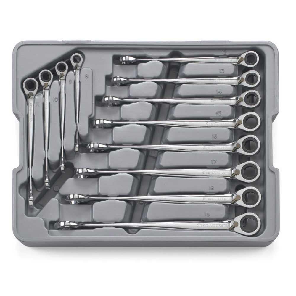 GEARWRENCH 12 Pc XL X-Beam Metric Reversible Combination Ratcheting Wrench Set - Ascmtools