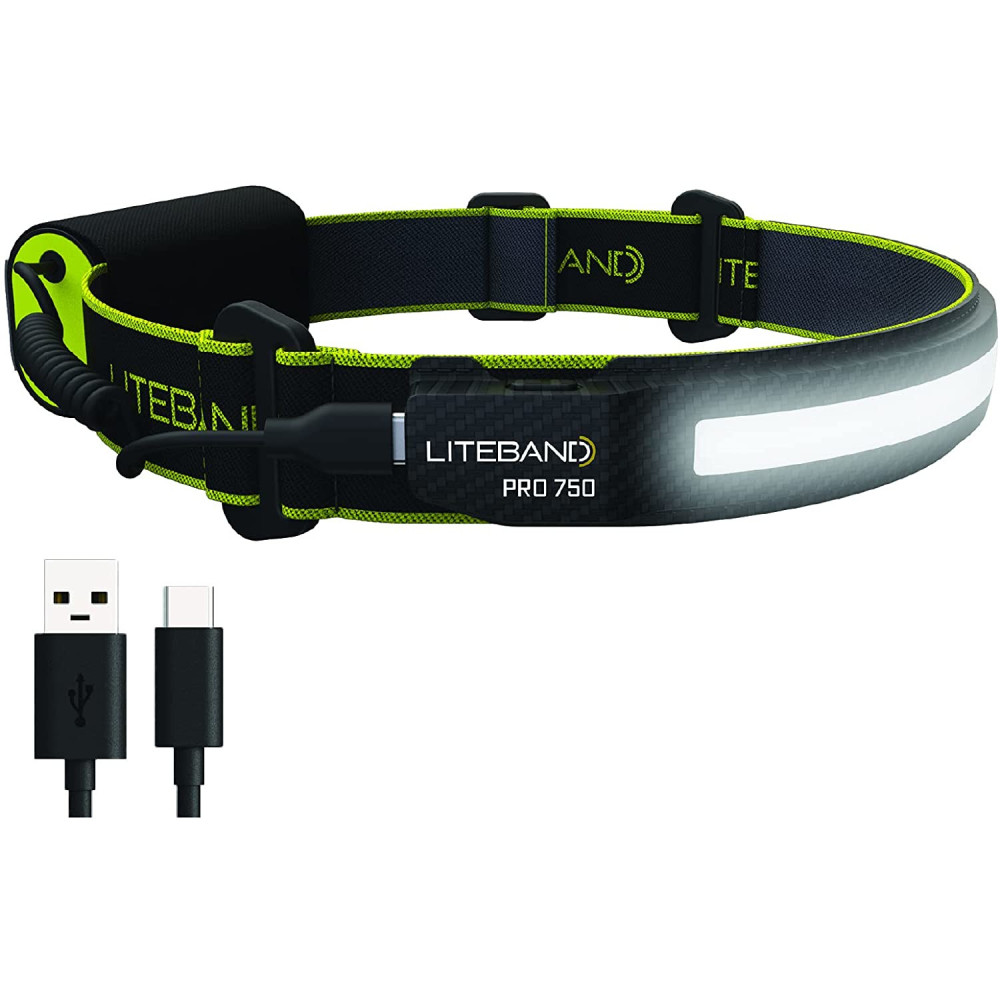 Liteband PRO 750 Lumens Headlamp LED Carbon Fiber Rechargeable - Ascmtools