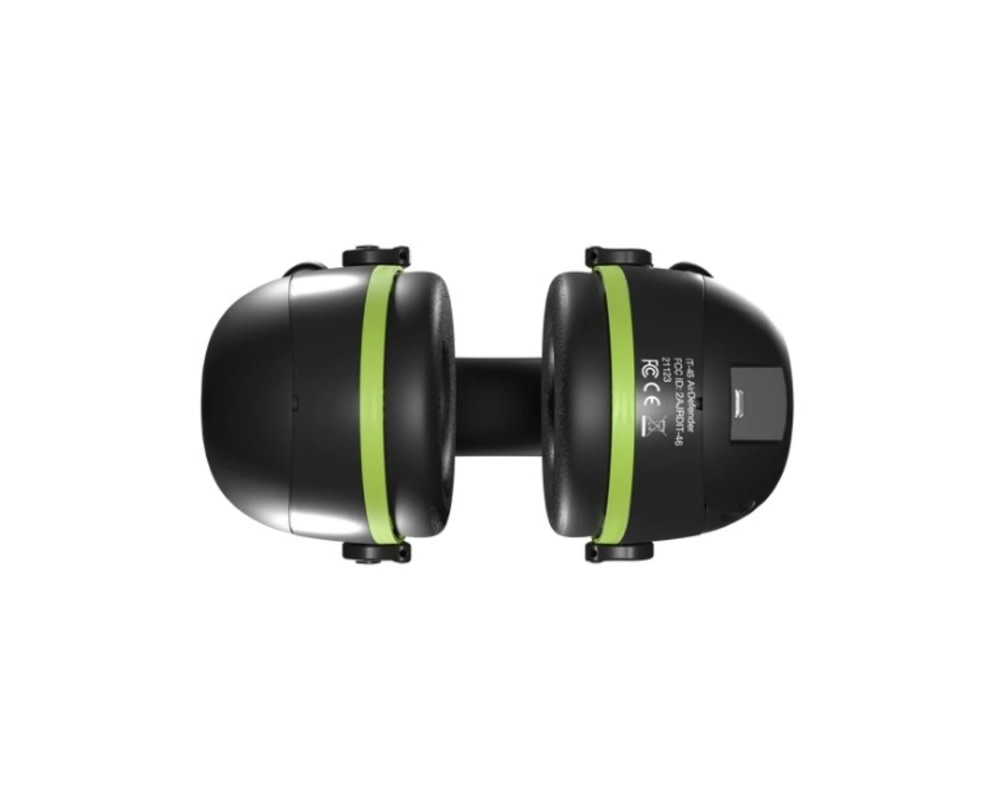 ISOtunes AIR DEFENDER Earmuff Bluetooth Black/Safety Green - Ascmtools