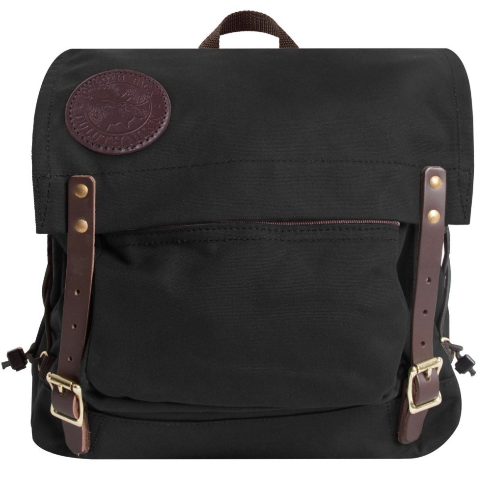 Duluth Pack 17 Liter Capacity Black Canvas Front Portage Pack - Ascmtools