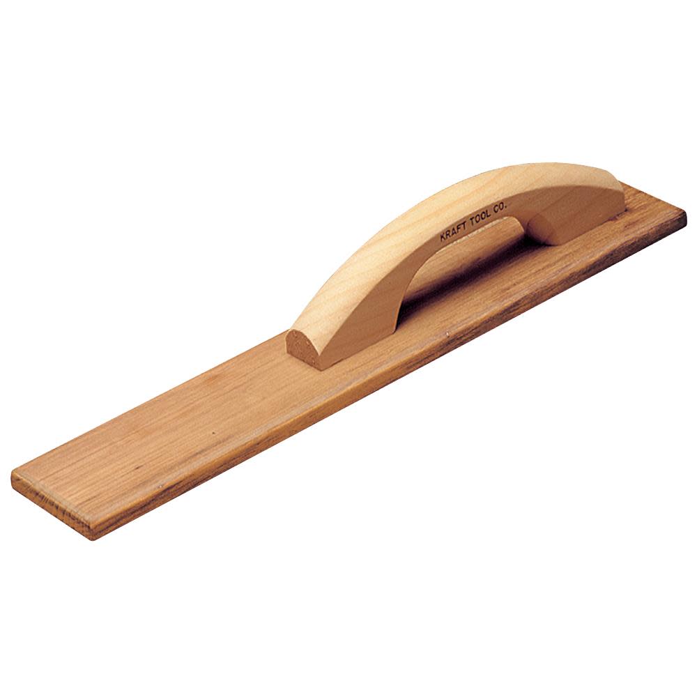 Kraft Tool Co 18 In. x 3-1/4 In. Teakwood Hand Float with Wood Handle - Ascmtools