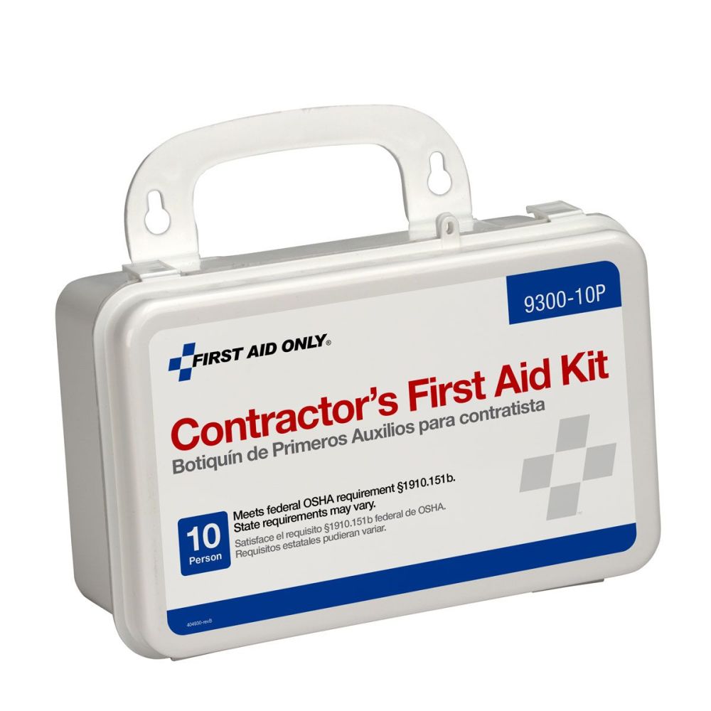 First Aid Only Contractor First Aid Kit 10 Person Plastic Case - Ascmtools