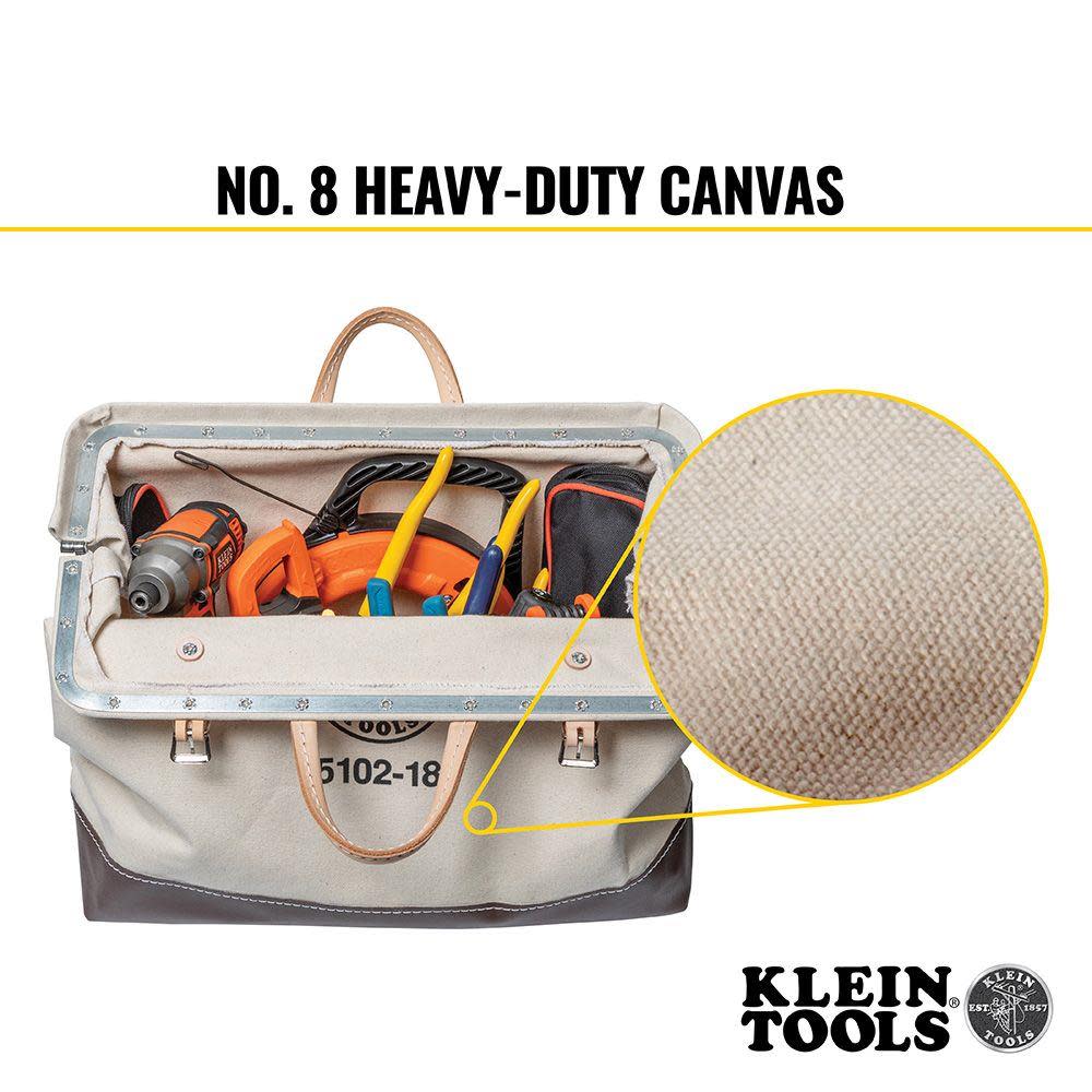 Klein Tools 18″ (457 mm) Canvas Tool Bag - Ascmtools