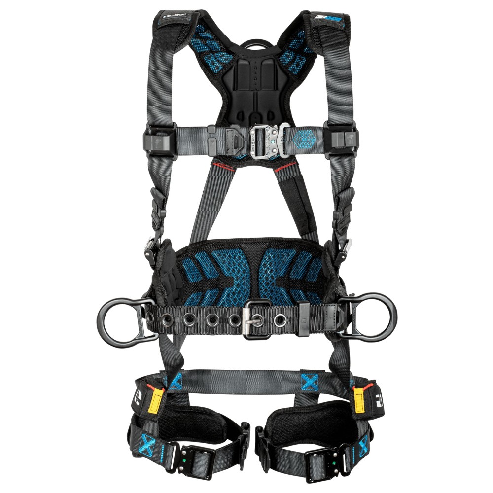Falltech 3D Belted Full Body Harness with QC Chest Buckle Medium - Ascmtools