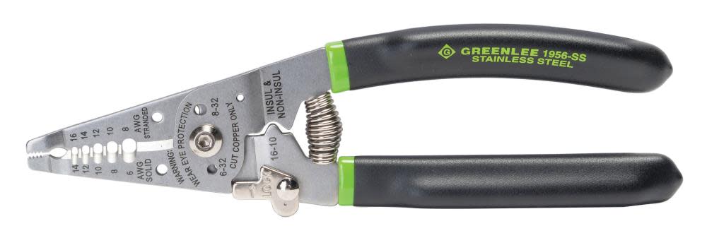Greenlee 6-14 AWG Stainless Steel Wire Strippers - Ascmtools