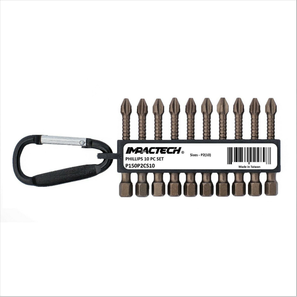 Vega Impactech Driver Bit Set 10pc 2″ Length - Ascmtools