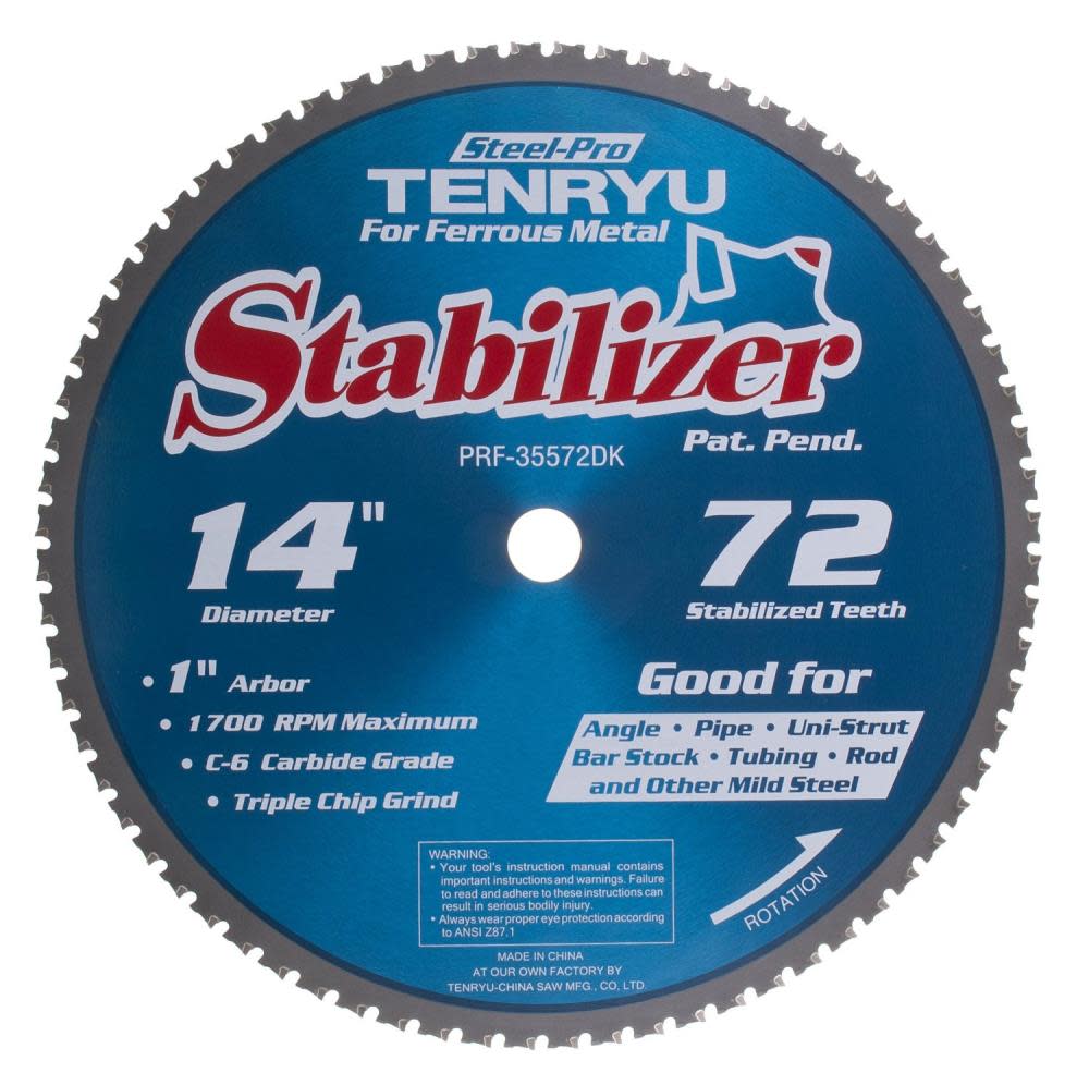 Tenryu 14In x 72CT Dry Cut Low RPM Metal Blade - Ascmtools