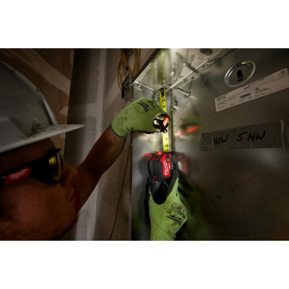 Milwaukee 25ft Wide Blade Magnetic Tape Measure with 100L Light - Ascmtools