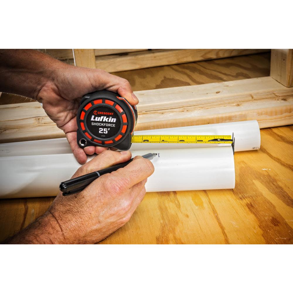 Crescent Lufkin Shockforce Tape Measure Dual Sided 1 3/16 x 25′ - Ascmtools