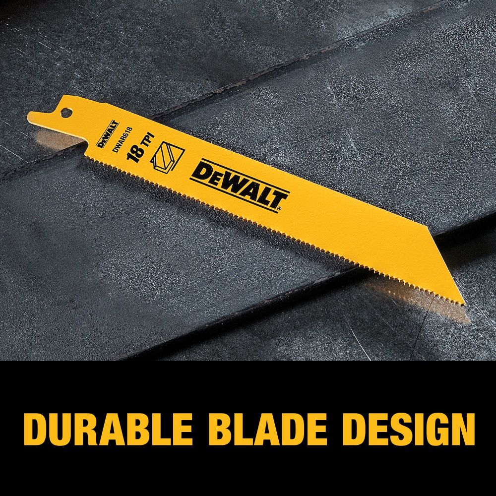 DEWALT Reciprocating Saw Blades Bi-Metal Tough Case Set 15pc - Ascmtools
