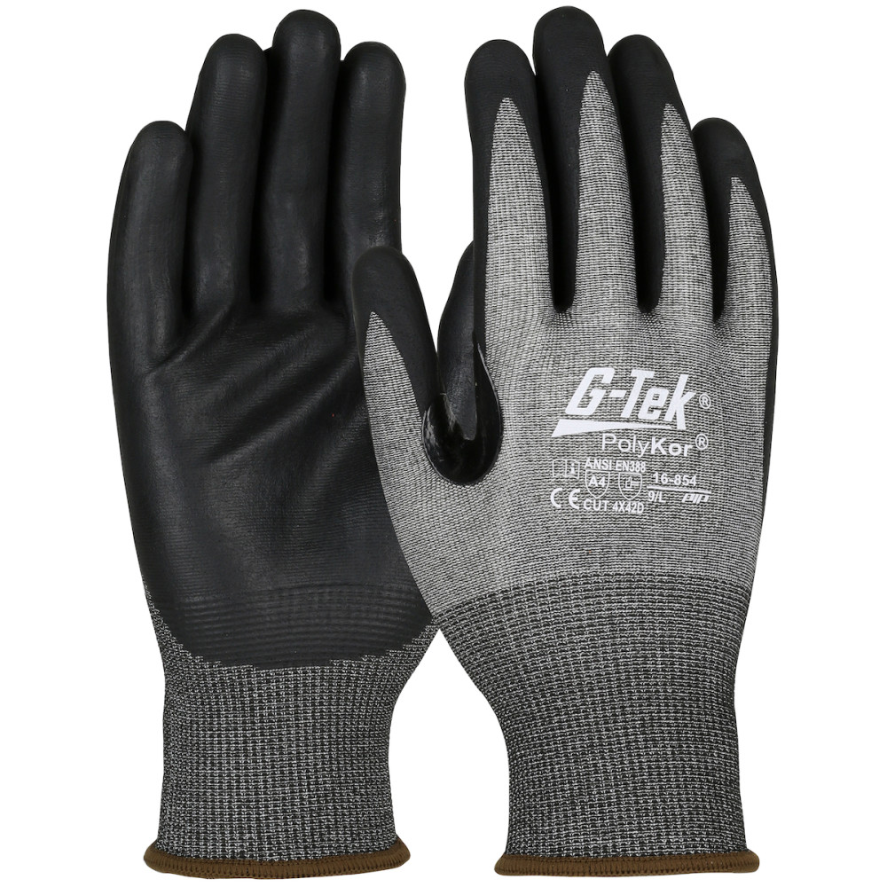 Protective Industrial Products Gloves Salt & Pepper G-Tek PolyKor Seamless Knit Blended Large - Ascmtools