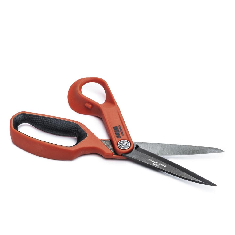 Crescent Wiss 10″ Tradesman Shears Offset Left Hand Titanium Coated - Ascmtools