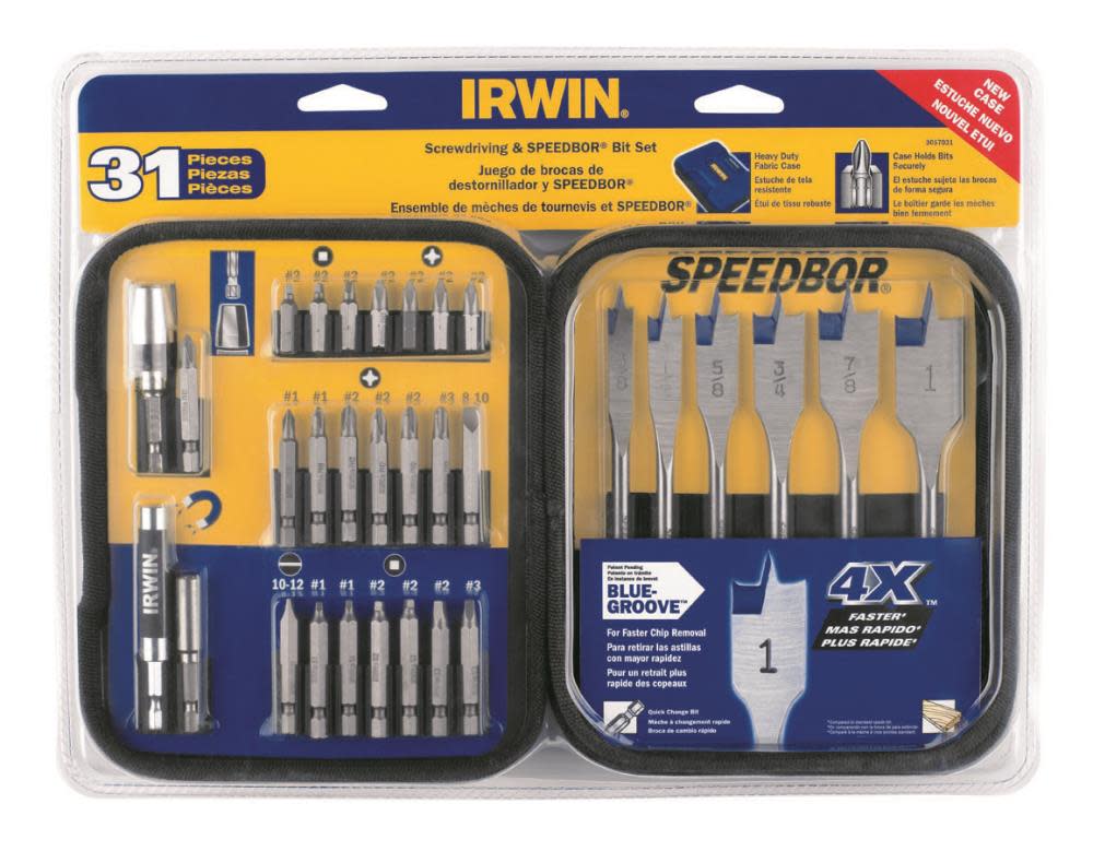 Irwin 31 piece Drill Drive and SPEEDBOR Bit Set - Ascmtools