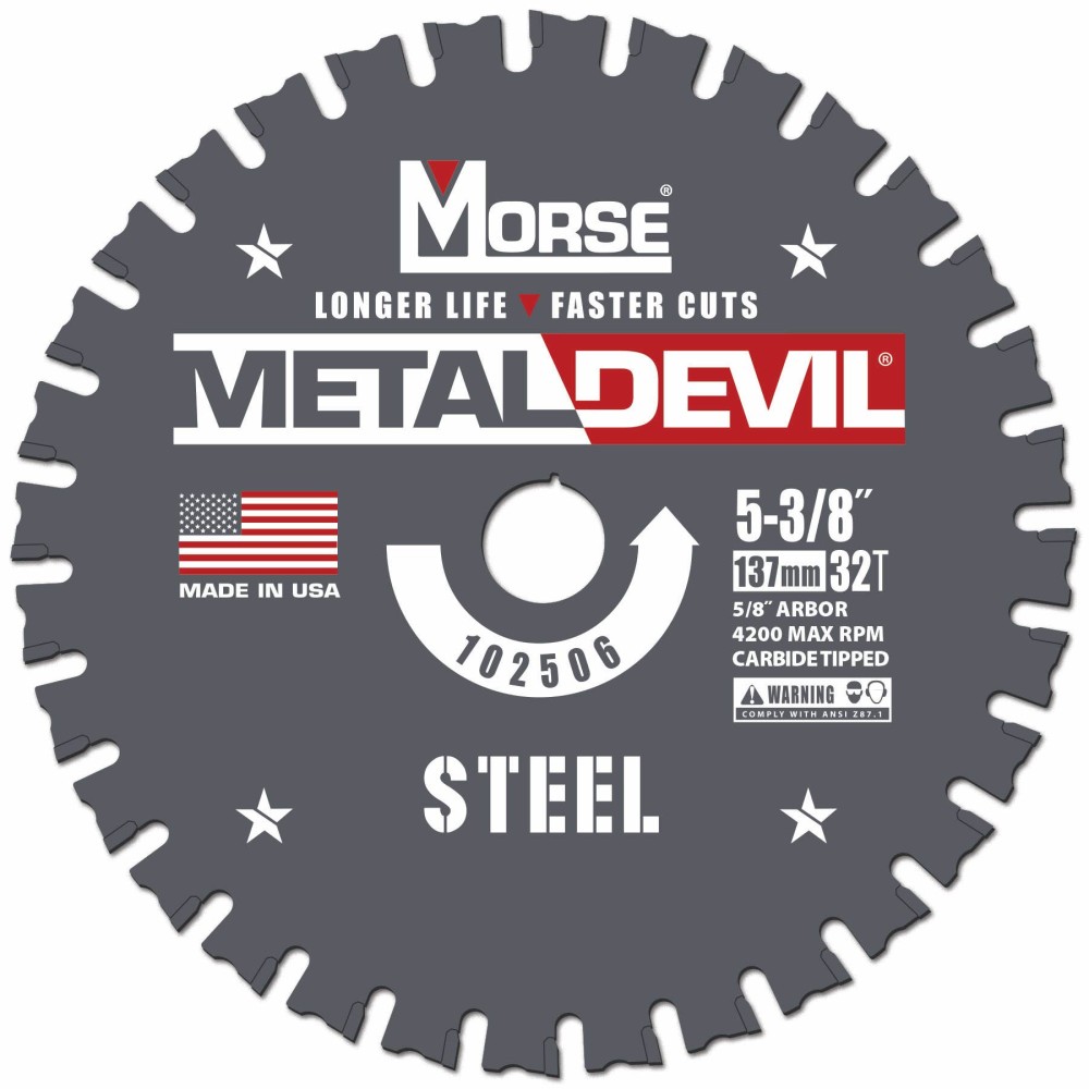 MK Morse 5 3/8″ 32 Tooth Metal Devil Steel Circular Saw Blade - Ascmtools