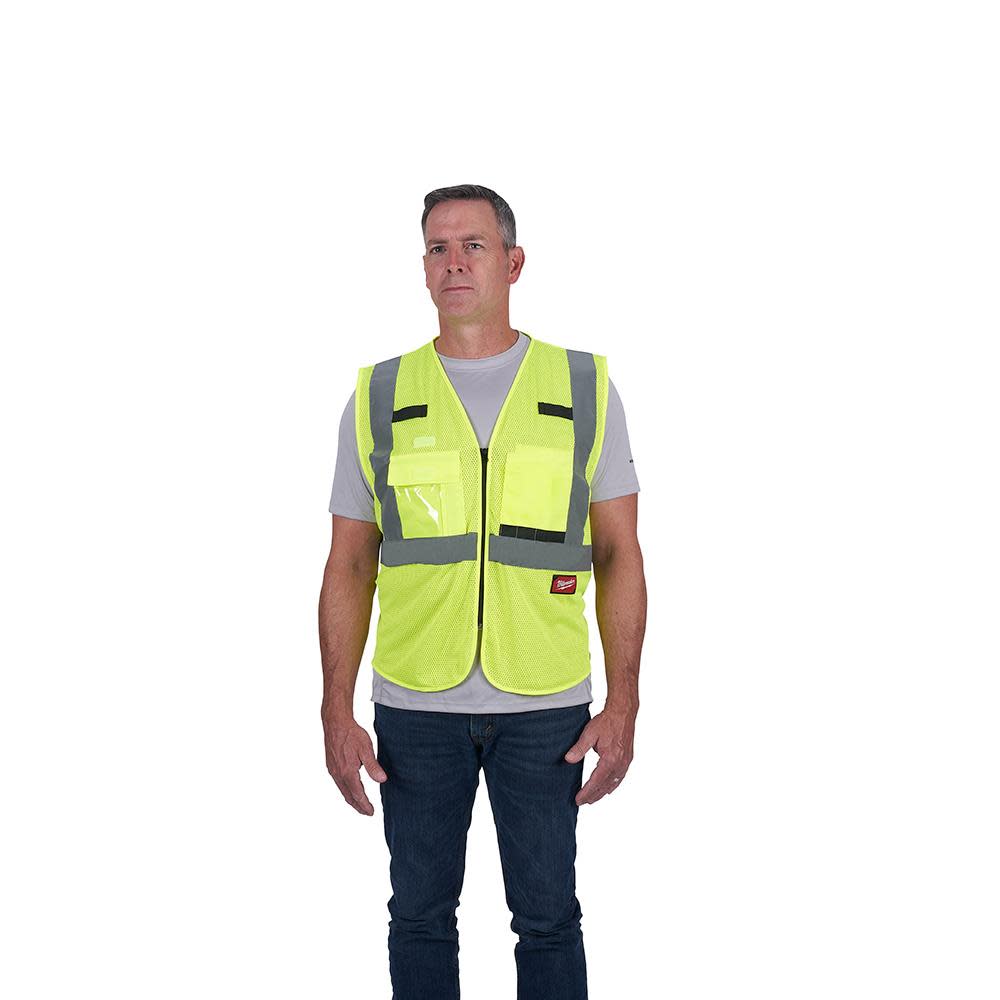 Milwaukee Class 2 High Visibility Mesh Safety Vest - Ascmtools