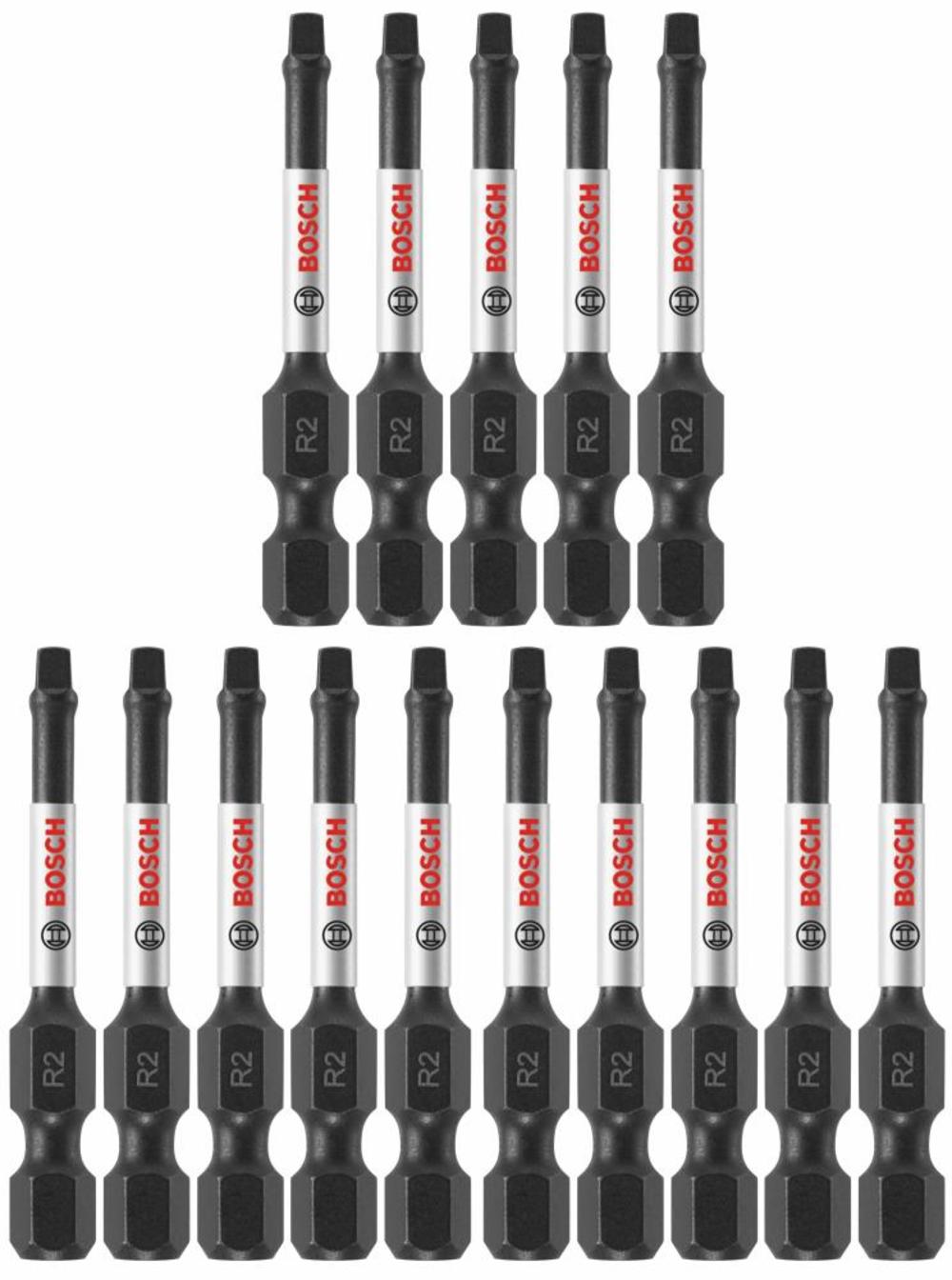 Bosch 15 pc. Impact Tough 2 In. Square #2 Power Bits - Ascmtools