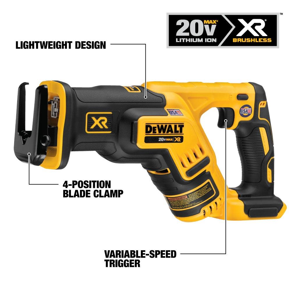 DEWALT 20V MAX BRUSHLESS COMPACT RECIP SAW Bare Tool - Ascmtools